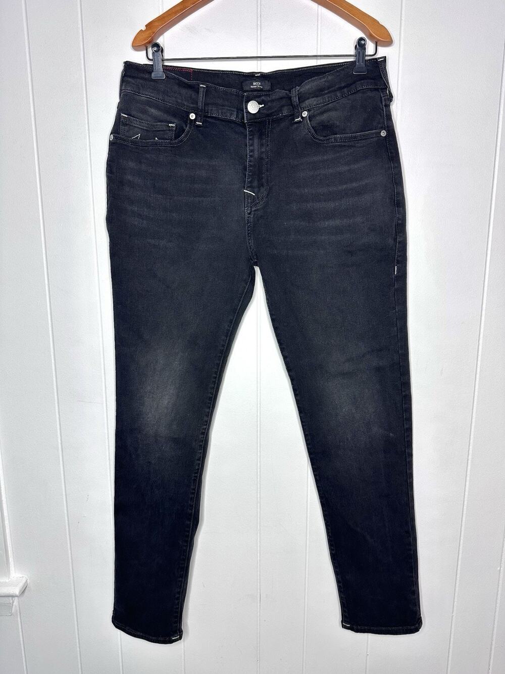 True Religion Jeans Mens 34x32 Black Rocco Relaxed Skinny Fit Stretch Denim Pant